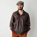 Faconnable Lambskin Leather Brown Jacket