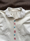 ≈1880s Antique Victorian Era French Dress/Nightgown Linen Shirt