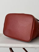 90s Vintage Louis Vuitton 1994 Epi Petit Noe Leather Bucket Bag Burgundy