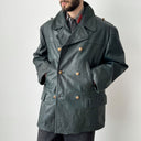 1950s Vintage Post WW2 Era German Dispatch Riders Double Breasted Leather Jacket