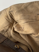 Antique ≈1930s European Army Flying Leather Breeches Buckle Back Faded Pants