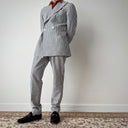 Amarcord Bespoke Double Breasted Cotton Striped Suit
