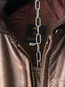 Vintage 80s Neiman Marcus A2 Flying Brown Leather Bomber Jacket
