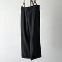 1950s Vintage European Black Striped Work Suspender Trousers