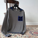 1990s Issey Miyake Boxy Striped Knit Sweater