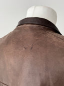 Faconnable Lambskin Leather Brown Jacket