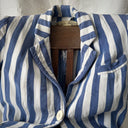 1930s French Women’s Bespoke Short Sleeve Striped Blazer