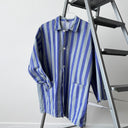 1970s Vintage German Prisoner Work Purple Striped Suit Сhore Jacket / Pants