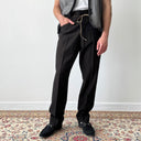 1940s Austrian Two Piece Gabardine Brown Striped Suit