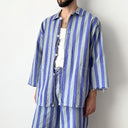 1970s Vintage German Prisoner Work Purple Striped Suit Сhore Jacket / Pants