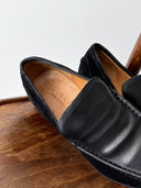 Gucci Black Suede & Leather Tuxedo Loafers