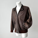 Faconnable Lambskin Leather Brown Jacket
