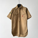 Vintage Original 1940s WW2 British Boy Scouts ‘Bukta’ Button Short Sleeve Shirt