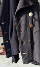 1930s German Thrashed Double Breasted Wool Cardigan