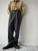 1940s Swiss 'PKZ' Striped Wool Trousers