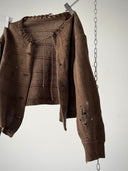 1930s German Women's Thrashed Wool Cardigan