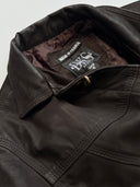 1990s French 'Fireman' Clasp Leather Jacket