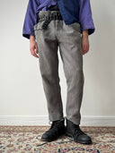 1950s French Workwear Salt & Pepper Cotton Pique Trousers