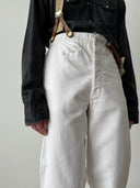 1950s European Work White Trousers