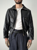 1960s Swiss Cyclist Leather Faded Jacket