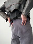 1960s French Workwear Cotton Pique Trousers
