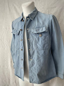 1950s Swiss Army Work Metal Button Denim Chore Jacket