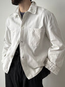 1970s German Workwear Sanfor HBT White Chore Jacket