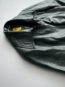 1970s Swiss Dark Green Leather Jacket