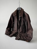 1990s Barbour Bedale Brown Wax Jacket