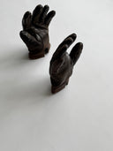 Old European Brown Leather Gloves
