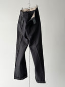 1940s European Work Pleated Striped Trousers
