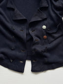 1930s German Thrashed Double Breasted Wool Cardigan