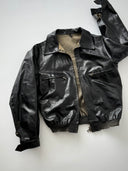 1960s Swiss Cyclist Leather Faded Jacket