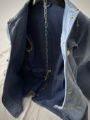 1960s Swiss Army Work Metal Button Faded Chore Jacket