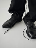 1950s European Tuxedo Suspenders Wool Trousers