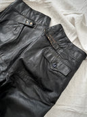 1940s WW2 Era European Army Motorcycle Leather Pants