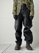 1940s WW2 Era European Army Motorcycle Leather Pants