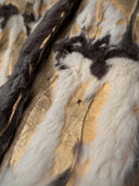 Vintage Fur Hooded Poncho