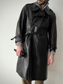 1942 Dated Swiss Army Belted Leather Trench Coat