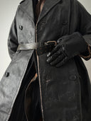 1960s Swiss Army 'Le Belier Paris' Faded Leather Trench