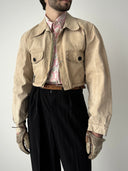 1950s Austrian Work Duck Canvas Reworked Cyclist Jacket
