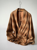 1960s European Wool Checked Smoking Lounge Jacket