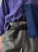 1950s French Workwear Salt & Pepper Cotton Pique Trousers