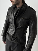 2000s German Double Breasted Moto Jacket