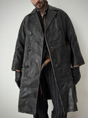 1960s Swiss Army 'Le Belier Paris' Faded Leather Trench