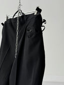 1960s British Tuxedo Suspenders Wool Trousers