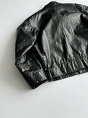 1980s Swedish Army Type Motorcycle Leather Jacket