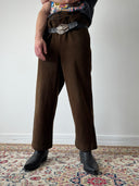 1940s German Fall Front Wool Trousers