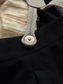 1920s European Tailored Black Wool Trousers