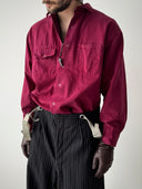 1970s Swiss Work Burgundy Faded Jacket